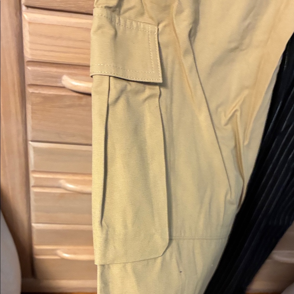 Choosy Day and Night Tan Cargo Pants and Black Pinstripe Pants Preppy - Picture 8 of 12